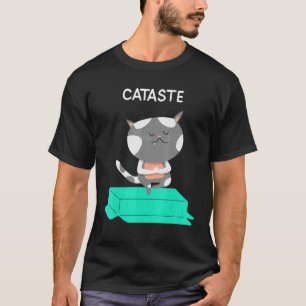 Cataste Yoga Cat Relax Meditation Namaste T-Shirt