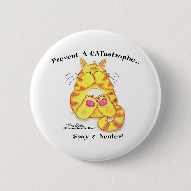 CATastrophe 6 Cm Round Badge (Front)