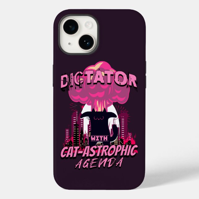 Catastrophic Funny Angry Cat Quote Case-Mate iPhone Case (Back)