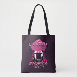 Catastrophic Funny Angry Cat Quote Tote Bag