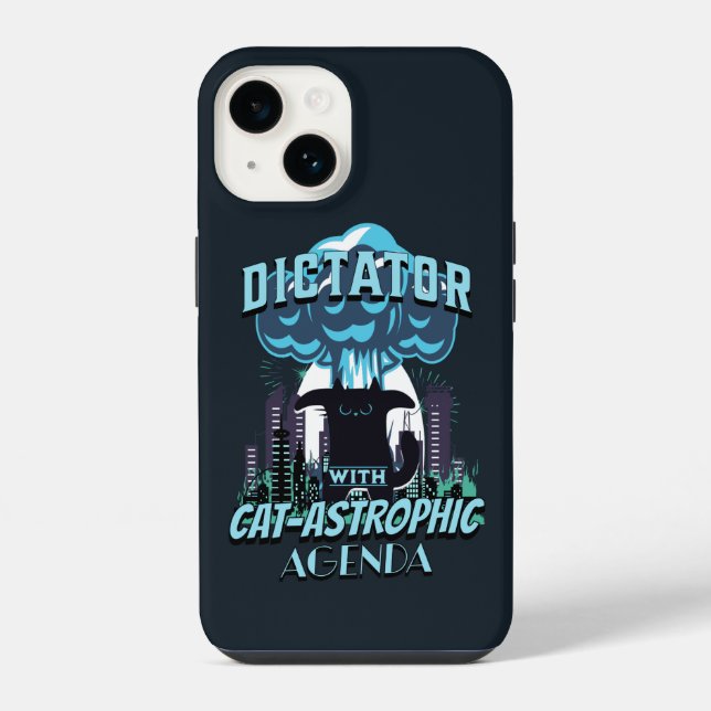 Catastrophic Funny Cat Design iPhone Case (Back)