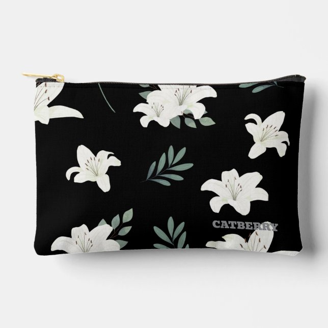 Catberry | Minimalist Floral Pattern Pouch (Front)
