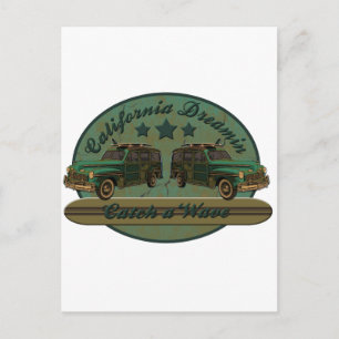 Catch a California Dreamin Surf Wave Postcard