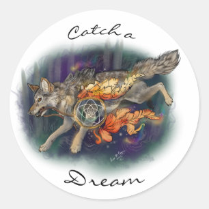 Catch a Dream, Dreamcatcher Wolf~ Stickers