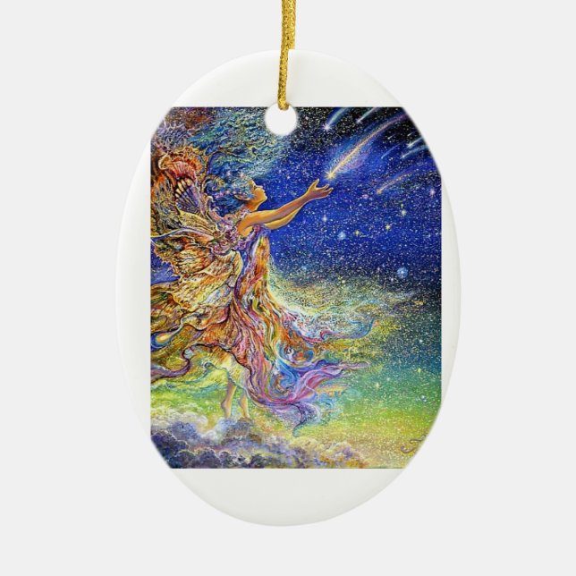 Catch a Falling Star Ceramic Tree Decoration (Front)