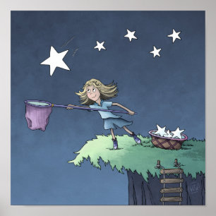Catch a Falling Star - Collecting Wishes Poster