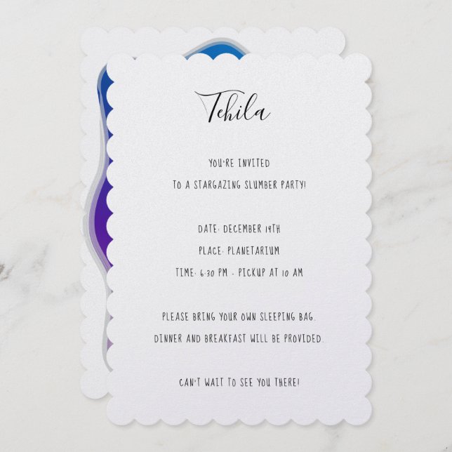 Catch a Falling Star Invitation (Front/Back)