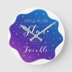 Catch a Falling Star Round Clock