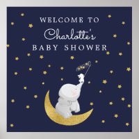 Catch A Star Bunny Elephant Baby Shower Welcome