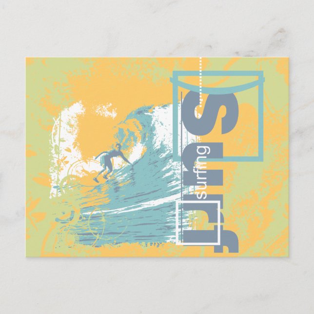 Catch a Wave Surfing T shirts and Gifts Postcard (Front)