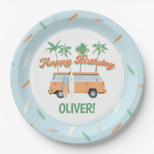Catch a Wave Surf's Up Any Age Happy Birthday Paper Plate