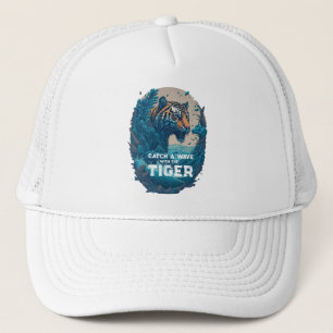 Catch a Wave with the Tiger - Trucker Hat