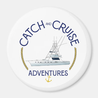 Catch and Cruise Adventures Marlin Mujer 3" Magnet