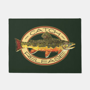 Catch and Release Brook Trout Fishing Doormat