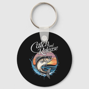Catch And Release Fish Sunset Fishing Key Ring