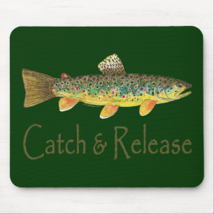 Catch and Release Fishing Mouse Mat