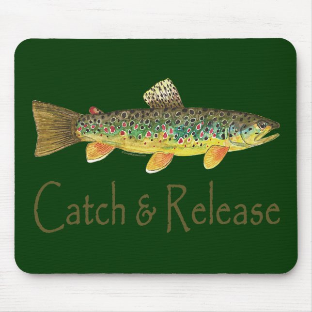Catch and Release Fishing Mouse Mat (Front)