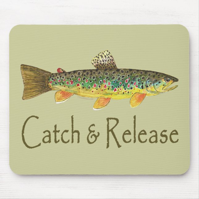 Catch and Release Fishing Mouse Mat (Front)