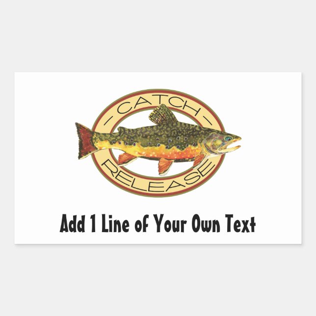 Catch and Release Fishing Rectangular Sticker (Front)