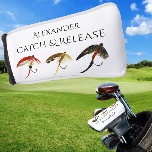 Catch and release Fly Fishing Fishermen Flyfishing Golf Head Cover