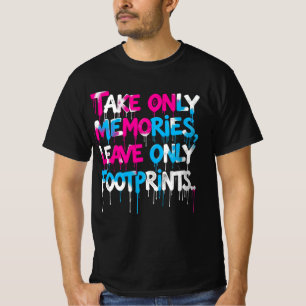 Catch Flights Not Feelings Rainbow Graffiti Quote T-Shirt