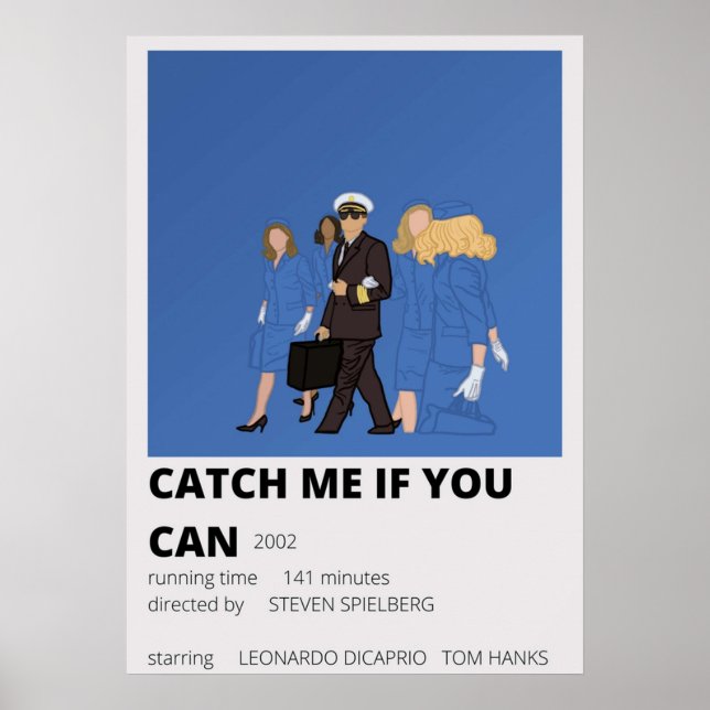 catch me if you can minimalist poster (Front)