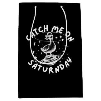 Catch Me On Satur(n)day Pun Humour Medium Gift Bag