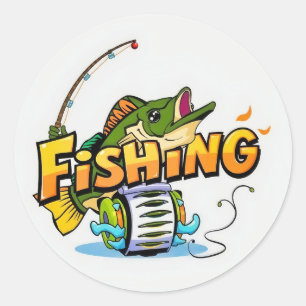 Catch of the Day: Fun Fishing Adventure! Classic Round Sticker