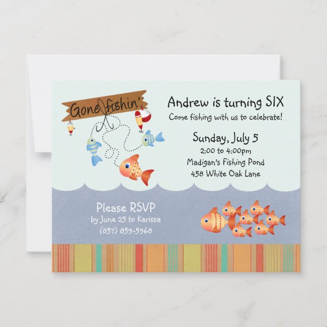 Catch of the Day Invitations (Front)