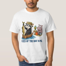 Catch of the Day Is Me Honey Badger Fishing Design