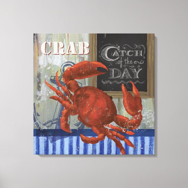 Catch of the day Seafood crab Canvas Print (Front)