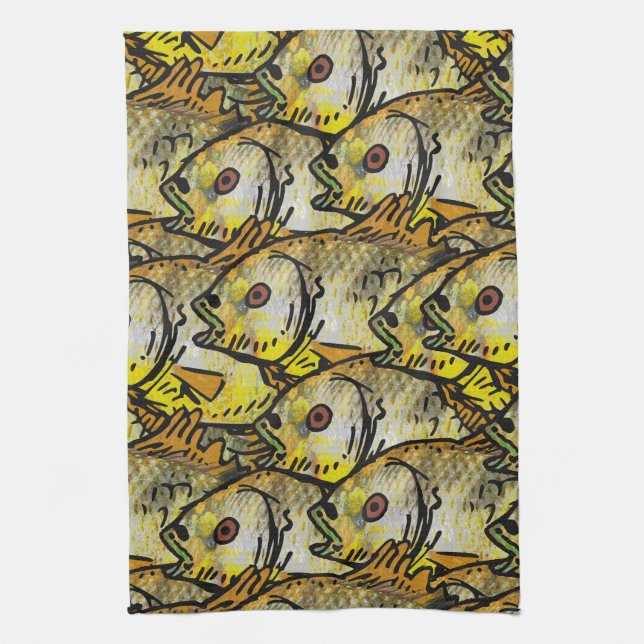 Catch of the Day (St. Andrew) Tea Towel (Vertical)
