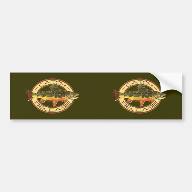 Catch & Release Fishing Bumper Sticker (Front)