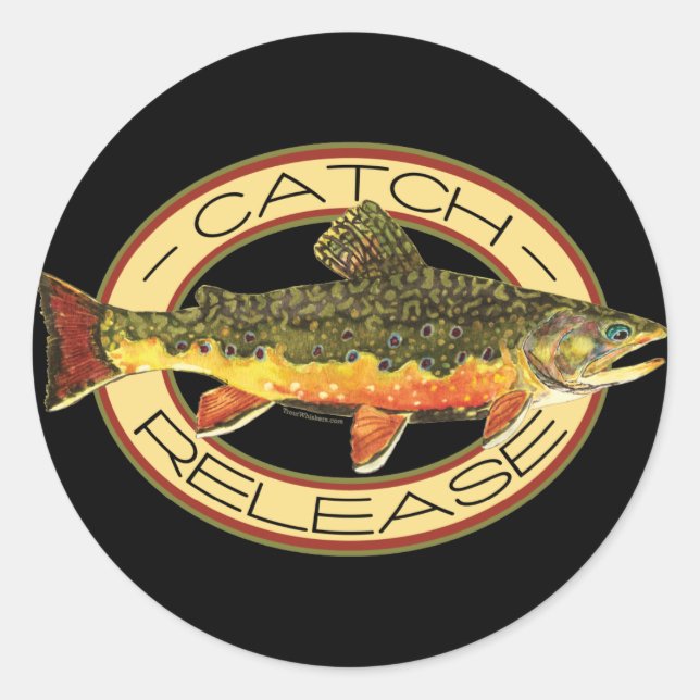 Catch & Release Fishing Classic Round Sticker (Front)