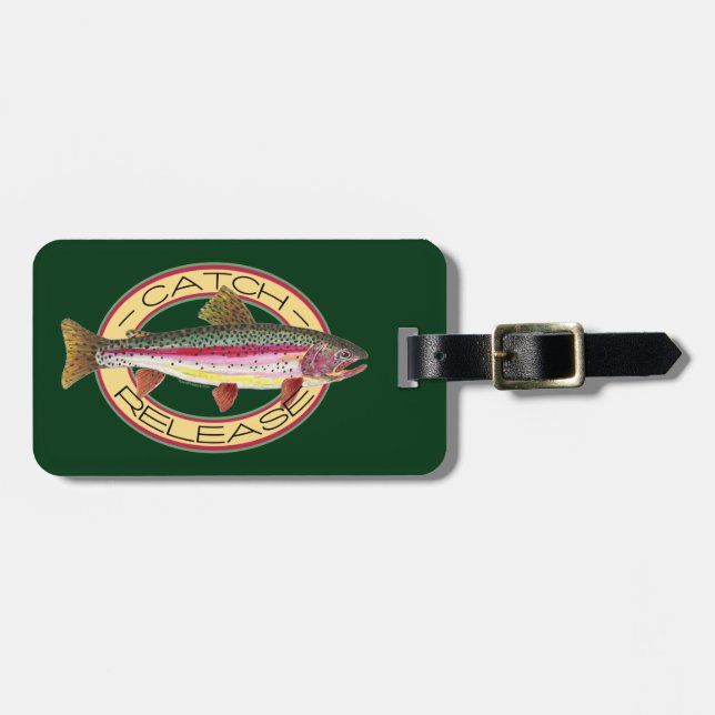Catch & Release Fishing Luggage Tag (Front Horizontal)