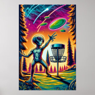 Catch the Breeze   Alien Disc Golf Poster