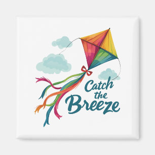 Catch The Breeze Flying Kite Magnet