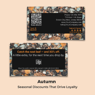 Catch The Next Leaf - And XX% Off Seasonal Autumn Discount Card