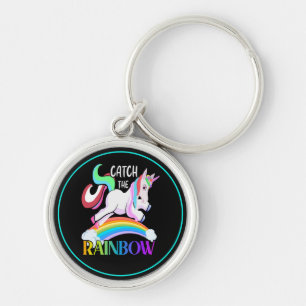 Catch the Rainbow Unicorn Design Key Ring