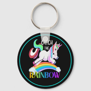 Catch the Rainbow Unicorn Design Key Ring