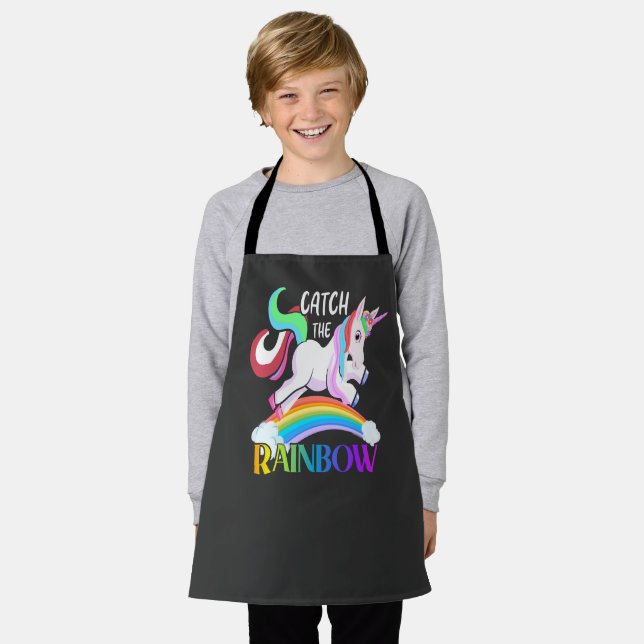 Catch the Rainbow - Unicorn Designs-15989 Apron (Worn)
