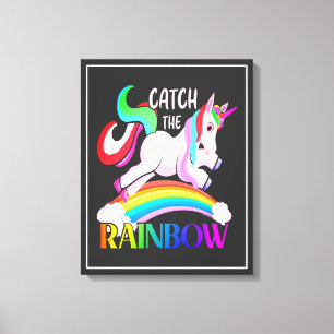 Catch the Rainbow - Unicorn Designs-15989 Canvas Print