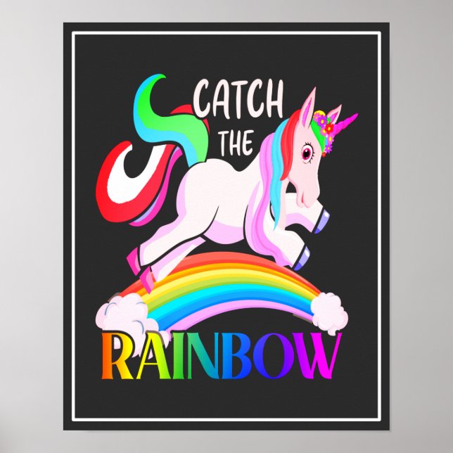 Catch the Rainbow - Unicorn Designs-15989 Poster (Front)