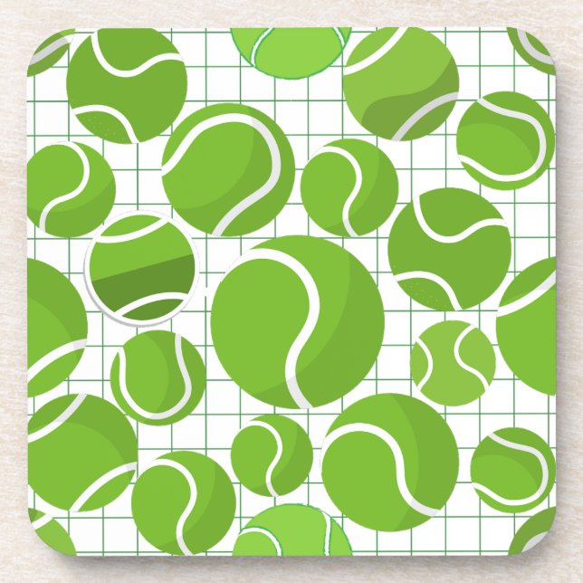 Catch the Tennis Balls Pattern Coaster (Front)