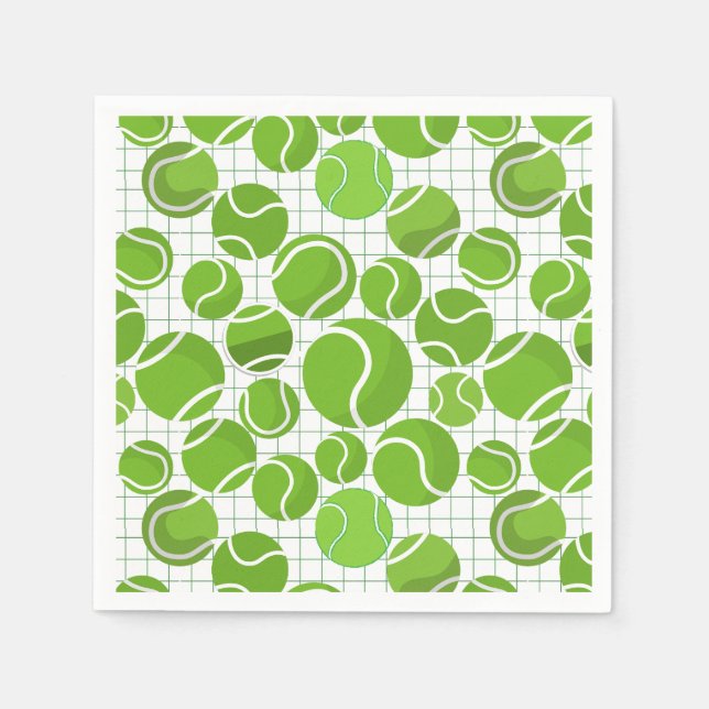 Catch the Tennis Balls Pattern Napkin (Front)