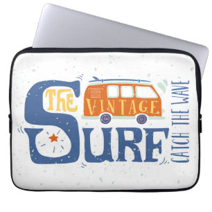 Catch The Wave Poster Laptop Sleeve