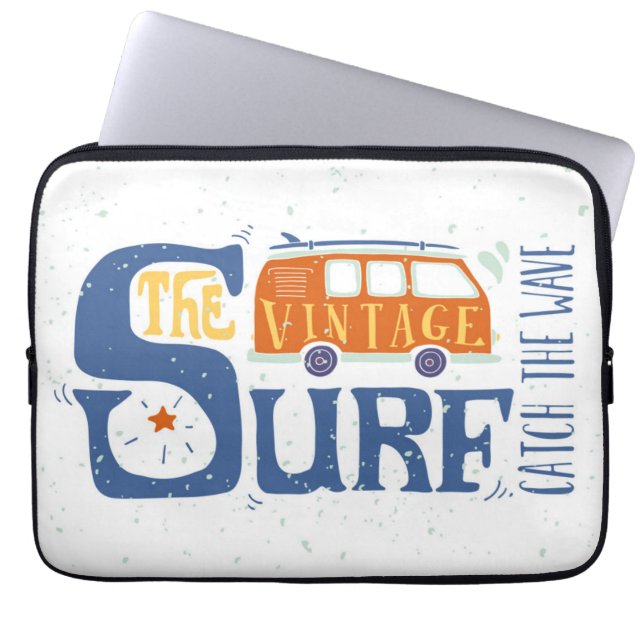 Catch The Wave Poster Laptop Sleeve (Front)