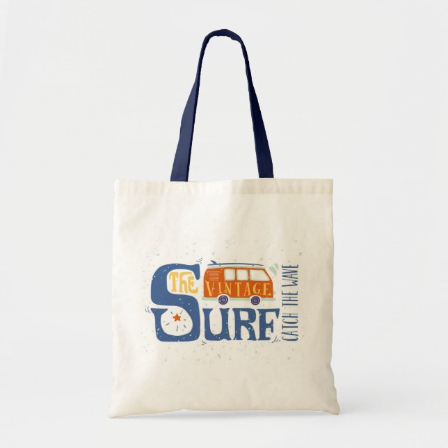Catch The Wave Poster Tote Bag (Front)