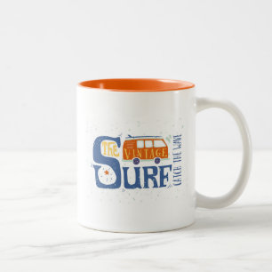 Catch The Wave Poster Two-Tone Coffee Mug