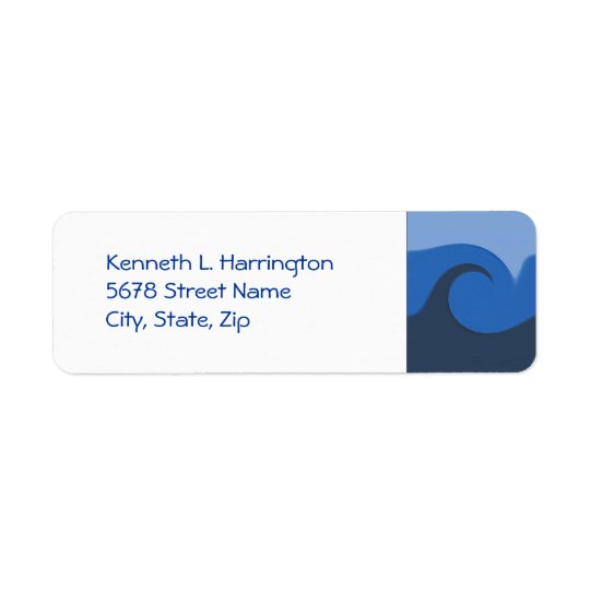 "Catch the Wave!" Return Address Label